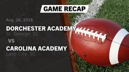 Recap: Dorchester Academy  vs. Carolina Academy  2016