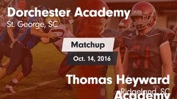 Matchup: Dorchester Academy vs. Thomas Heyward Academy  2016