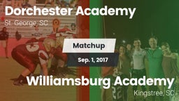 Matchup: Dorchester Academy vs. Williamsburg Academy  2017