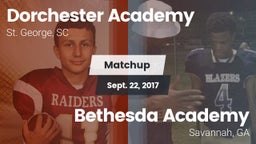 Matchup: Dorchester Academy vs. Bethesda Academy 2017