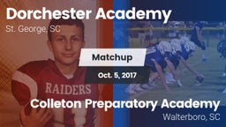 Matchup: Dorchester Academy vs. Colleton Preparatory Academy 2017