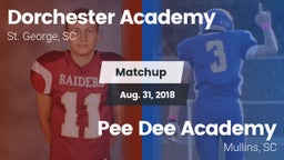 Matchup: Dorchester Academy vs. *** Dee Academy  2018