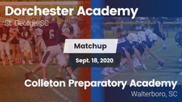 Matchup: Dorchester Academy vs. Colleton Preparatory Academy 2020