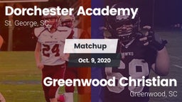 Matchup: Dorchester Academy vs. Greenwood Christian  2020
