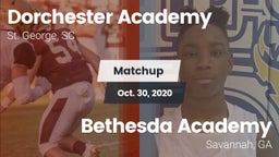 Matchup: Dorchester Academy vs. Bethesda Academy 2020