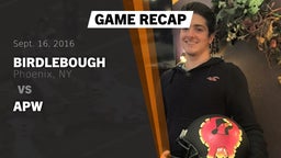 Recap: Birdlebough  vs. APW 2016
