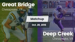 Matchup: Great Bridge vs. Deep Creek  2016