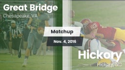 Matchup: Great Bridge vs. Hickory  2016