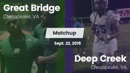 Matchup: Great Bridge vs. Deep Creek  2018