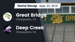 Recap: Great Bridge  vs. Deep Creek  2018