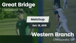 Matchup: Great Bridge vs. Western Branch  2018