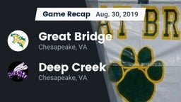 Recap: Great Bridge  vs. Deep Creek  2019