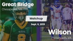Matchup: Great Bridge vs. Wilson  2019