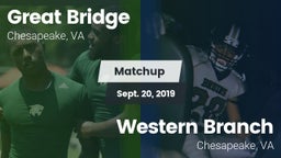 Matchup: Great Bridge vs. Western Branch  2019