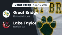 Recap: Great Bridge  vs. Lake Taylor  2019