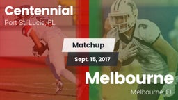 Matchup: Centennial vs. Melbourne  2017