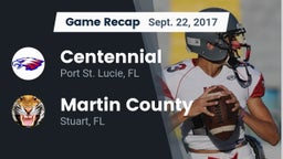 Recap: Centennial  vs. Martin County  2017