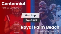 Matchup: Centennial vs. Royal Palm Beach  2018