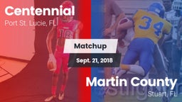 Matchup: Centennial vs. Martin County  2018