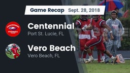 Recap: Centennial  vs. Vero Beach  2018