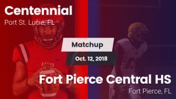 Matchup: Centennial vs. Fort Pierce Central HS 2018