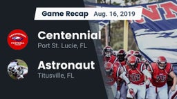 Recap: Centennial  vs. Astronaut  2019