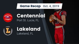 Recap: Centennial  vs. Lakeland  2019