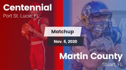 Matchup: Centennial vs. Martin County  2020