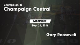 Matchup: Central vs. Gary Roosevelt 2016
