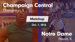 Matchup: Central vs. Notre Dame  2016