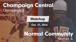 Matchup: Central vs. Normal Community  2016