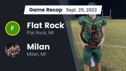 Recap: Flat Rock  vs. Milan  2023
