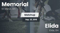 Matchup: Memorial vs. Elida  2016