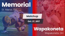 Matchup: Memorial vs. Wapakoneta  2017