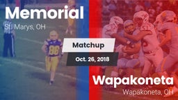 Matchup: Memorial vs. Wapakoneta  2018