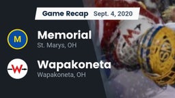 Recap: Memorial  vs. Wapakoneta  2020