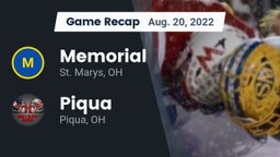 Recap: Memorial  vs. Piqua  2022