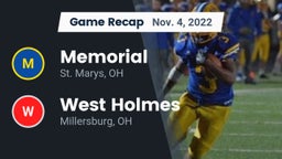 Recap: Memorial  vs. West Holmes  2022