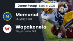Recap: Memorial  vs. Wapakoneta  2023