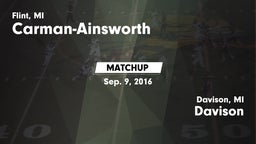 Matchup: Carman-Ainsworth vs. Davison  2016