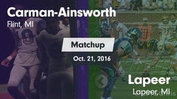 Matchup: Carman-Ainsworth vs. Lapeer   2016