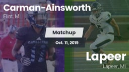 Matchup: Carman-Ainsworth vs. Lapeer   2019