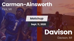 Matchup: Carman-Ainsworth vs. Davison  2020