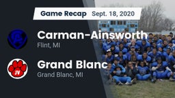 Recap:  Carman-Ainsworth   vs. Grand Blanc  2020
