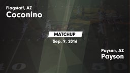Matchup: Coconino  vs. Payson  2016