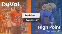 Matchup: DuVal vs. High Point  2017