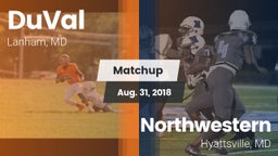 Matchup: DuVal vs. Northwestern  2018