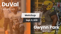 Matchup: DuVal vs. Gwynn Park  2018