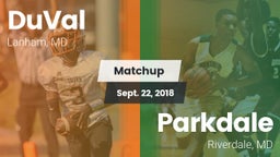 Matchup: DuVal vs. Parkdale  2018