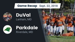Recap: DuVal  vs. Parkdale  2018